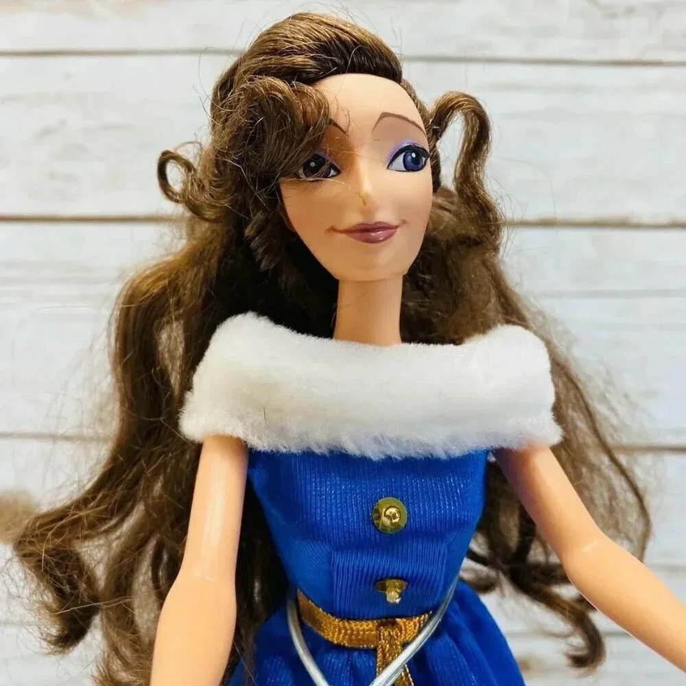 DISNEY MEGARA HERCULES Fashion Barbie Doll Long Brunette Blue Gown 12" Tall Used - Picture 2 of 12